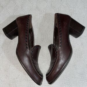 Brighton Trini Italy Womens Dressy Pumps Size 10 M Brown Leather Going Out Party